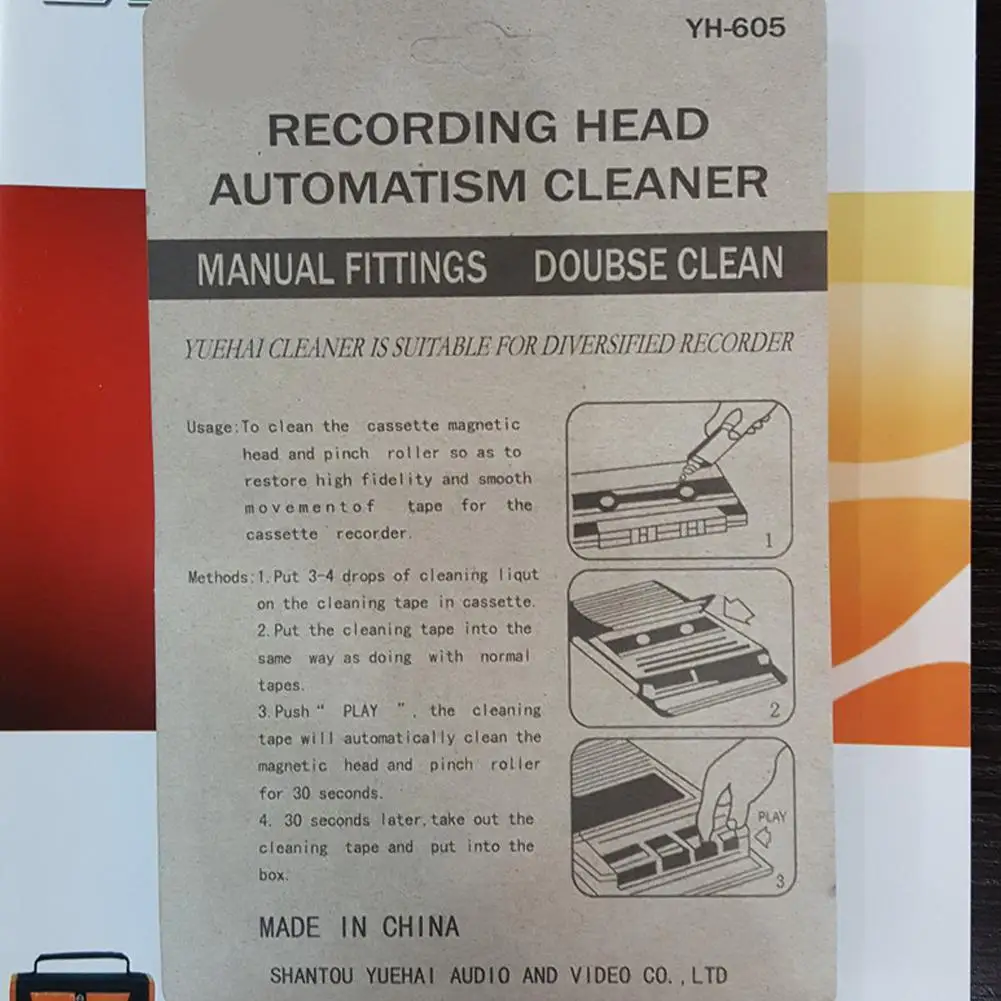 3pcs Cassette Tape Head Cleaner Demagnetizer Kits Audio Player Deck Home Tape Player Cleaning Products Recorder Cleaner Fluids thumbnail 5