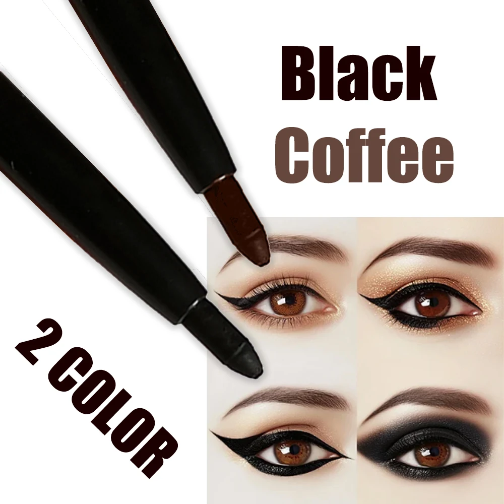 2Pcs Waterproof Black Brown Eyeliner Pencils-Smudge-Proof, Long-Lasting &Beginner-Friendly Smooth High Pigmented Punk Eye Makeup thumbnail 3