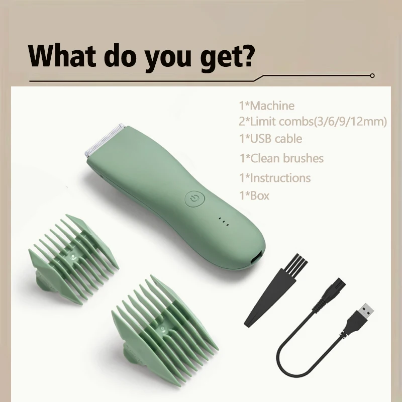 Body Trimmer for Men Beard Face, Hair, Body and Intimate Hair Trimmer Body Shaver Groomer Ceramic Male Electric Hair Clipper thumbnail 6
