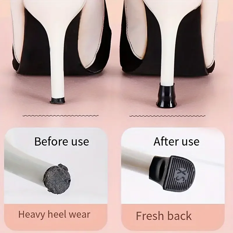 4Pcs/2Pair Silicone Heel Protectors Stoppers Latin Stiletto Dancing Covers Antislip High Heeler Bridal Wedding Shoes Accessories thumbnail 6