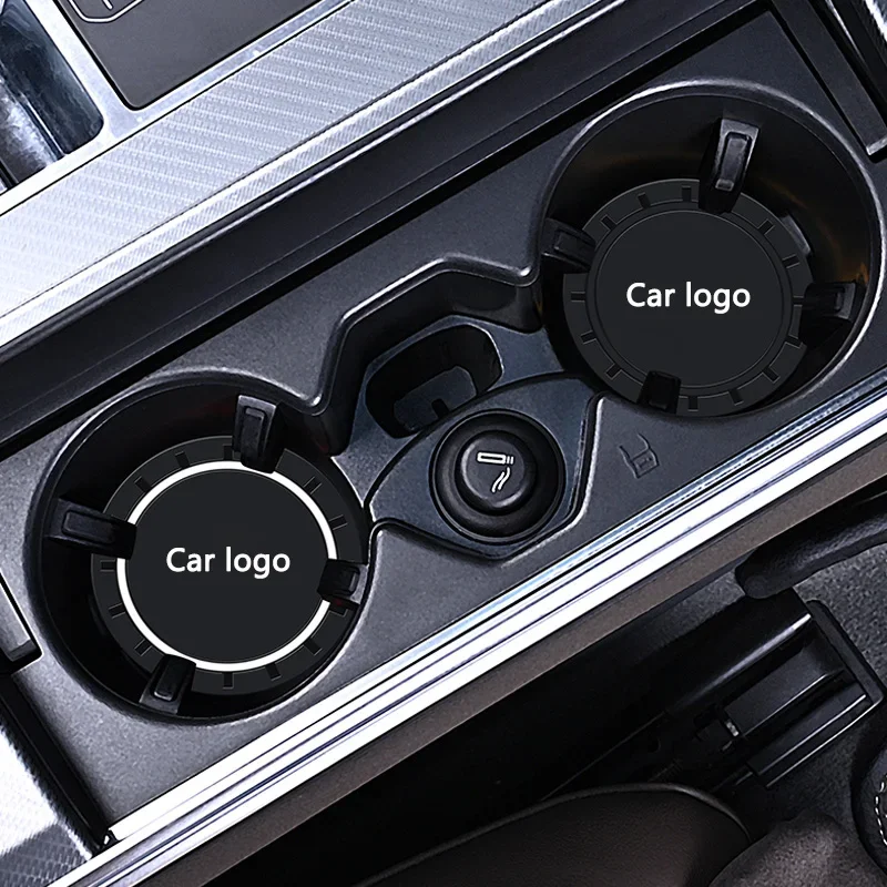 2Pcs PVC Silicone Car Coaster Water Cup Slots Mat Anti-slip Pad Coaster For Seat Arona 2019 2020 2021 2022 2023 2024 Accessories thumbnail 3