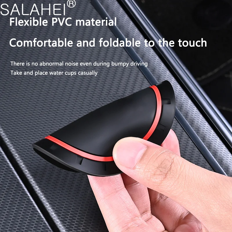 2Pcs PVC Silicone Car Coaster Water Cup Slots Mat Anti-slip Pad Coaster For Seat Arona 2019 2020 2021 2022 2023 2024 Accessories thumbnail 4