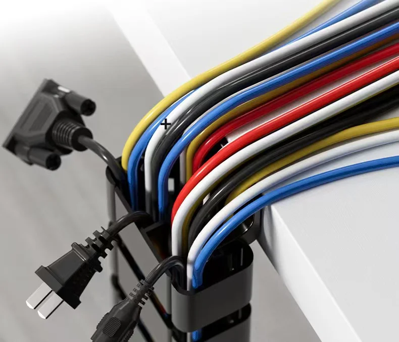 ISRTAO under Desk Cable Management Tray Snake Cable Organizer Workstation Cable Spine Wire Management System for Desktop thumbnail 5