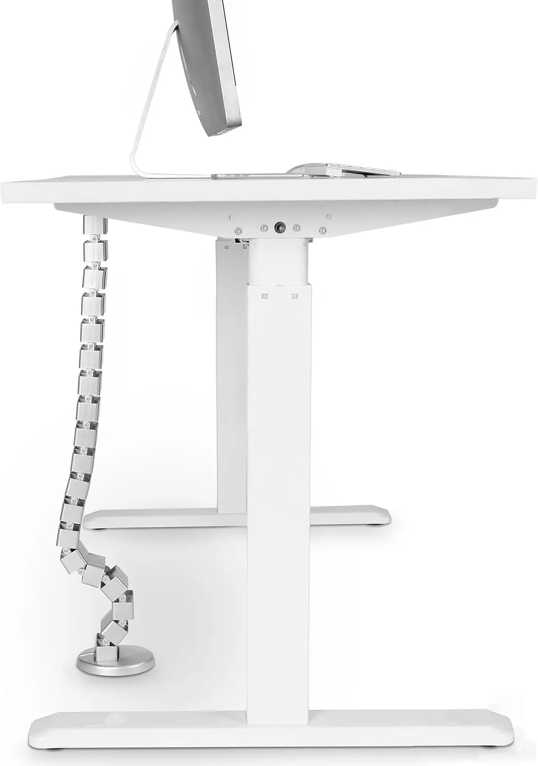 ISRTAO under Desk Cable Management Tray Snake Cable Organizer Workstation Cable Spine Wire Management System for Desktop thumbnail 2