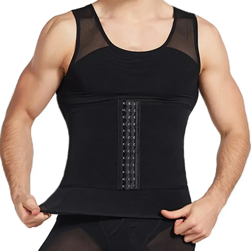 Men Compression Clothing Bodybuilding Mesh Vest Gym Fitness Sweatshirt Male Tracksuit Homme Athletic Tops Workout Tank Tops thumbnail 2