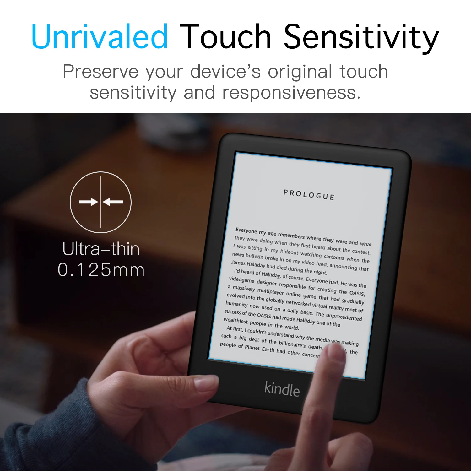 2 Pack Screen Protector for 6" All-New Kindle 11th Generation 2024/2022, Kindle 10th Generation 2019,Full Covera Coverage PET thumbnail 5