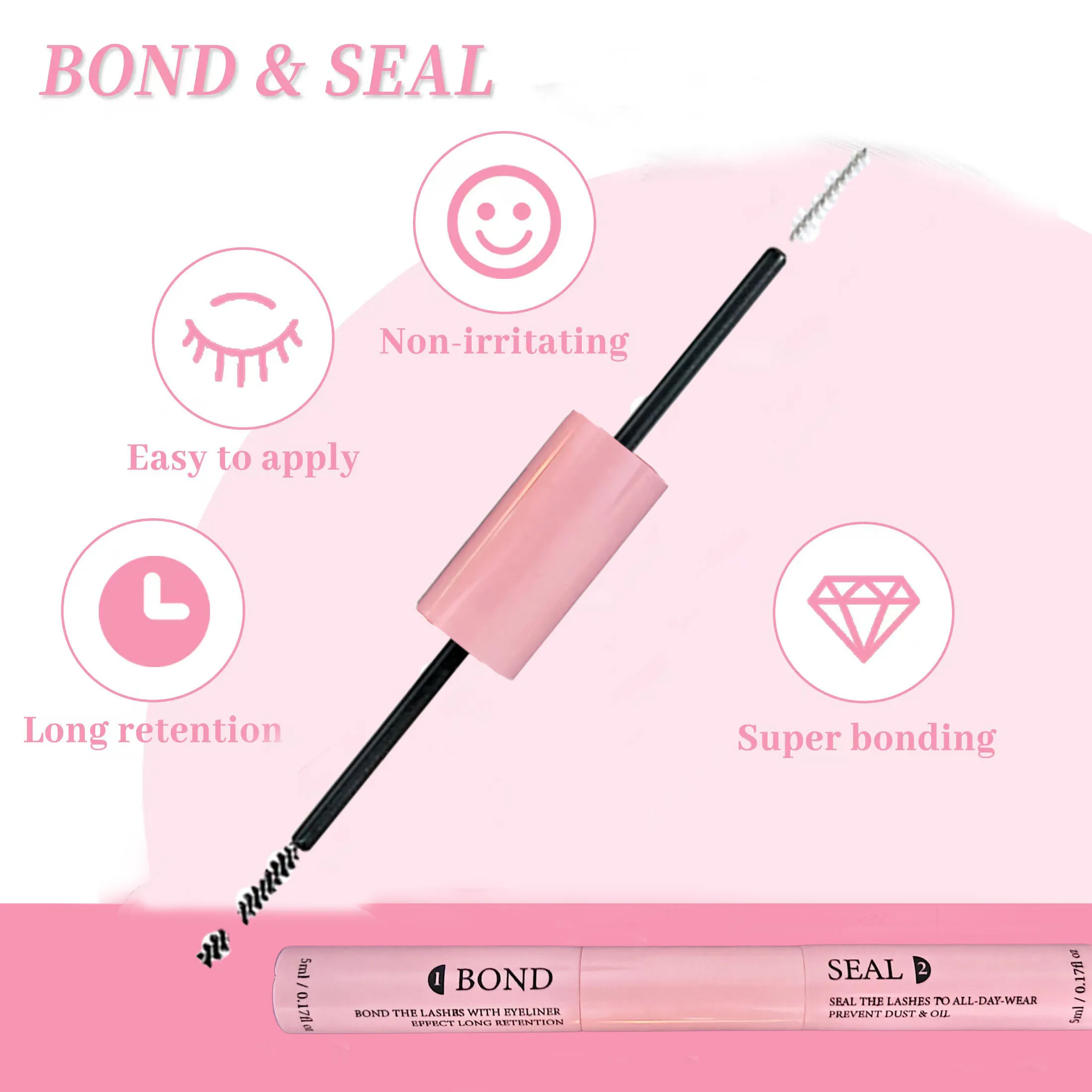 Lash Bond and Seal 10ml Individual Lashes Glue and Seal Super Strong Hold Lash Extension and Lash Glue Remover 5ml Tweezers Kit thumbnail 4