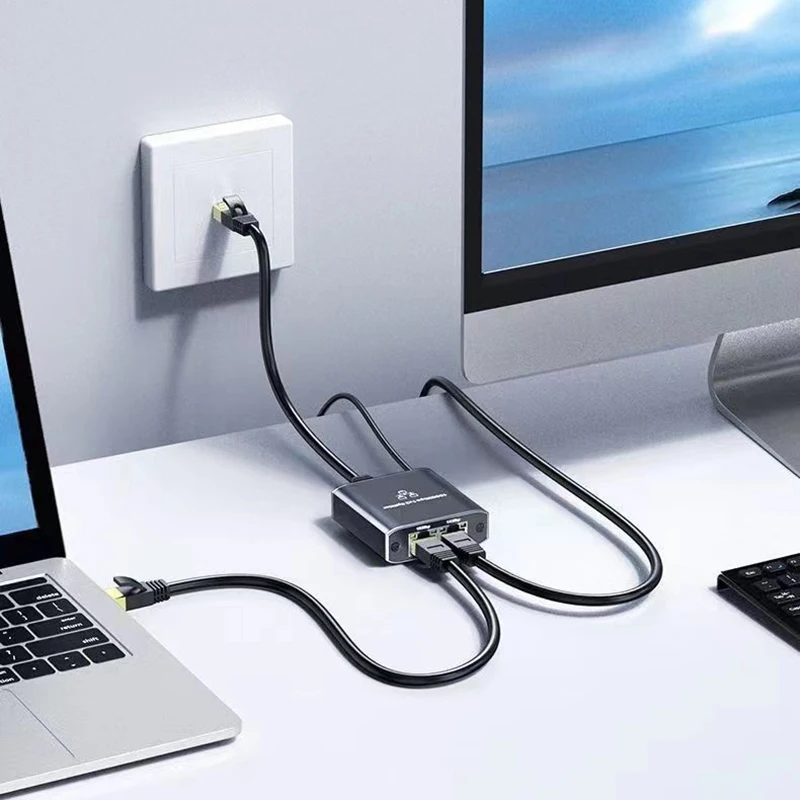 RJ45 Network Cable Switch Hub 1 In 2 3 Out Converter 1000Mbps Gigabit Ethernet Switch Hub Wire Divider PC LAN Extend Adapter thumbnail 3