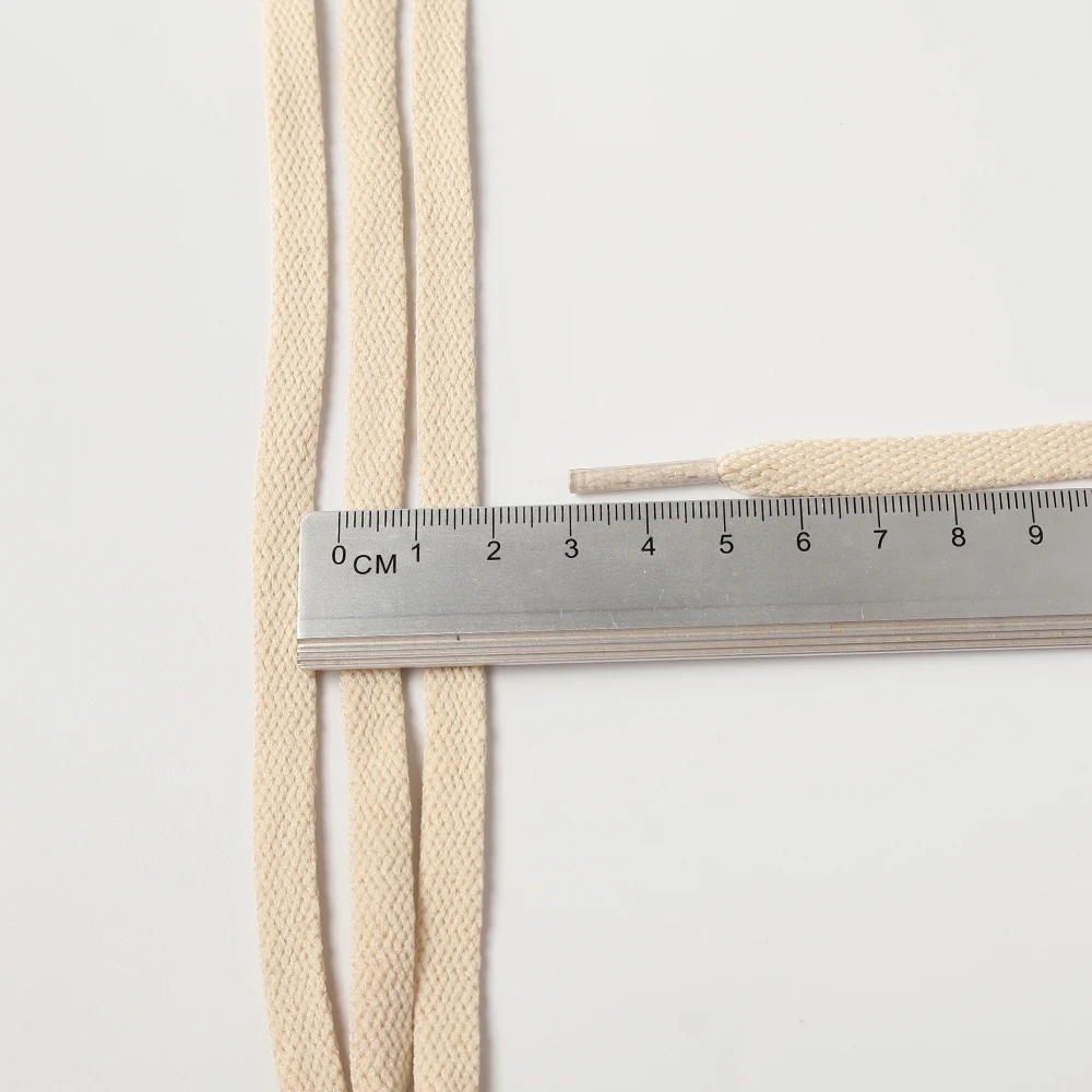 HIBERNI Official-WebsiteFlat Shoelaces for Nike100/120/140/160cm Pure White/Beige Off-White Unisex Laces Canvas Sneakers Shoes thumbnail 6
