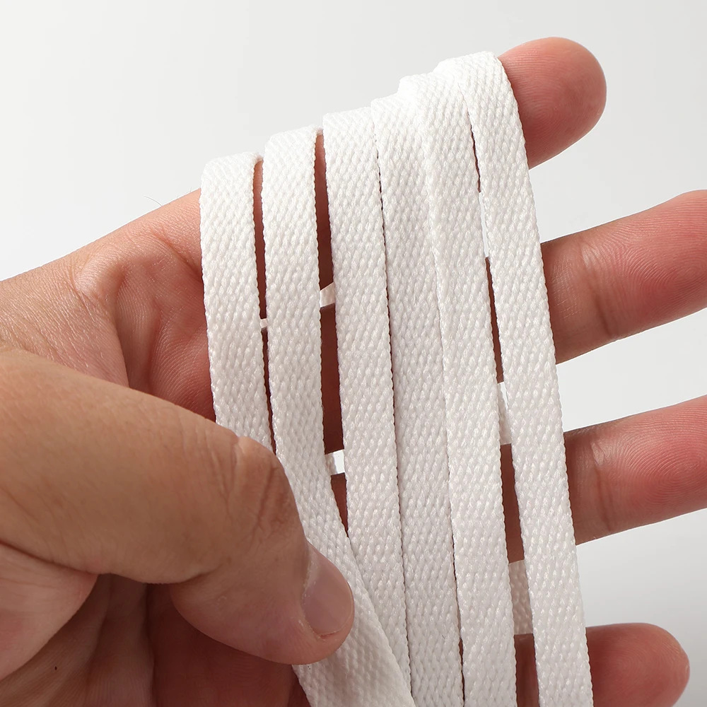 HIBERNI Official-WebsiteFlat Shoelaces for Nike100/120/140/160cm Pure White/Beige Off-White Unisex Laces Canvas Sneakers Shoes thumbnail 5