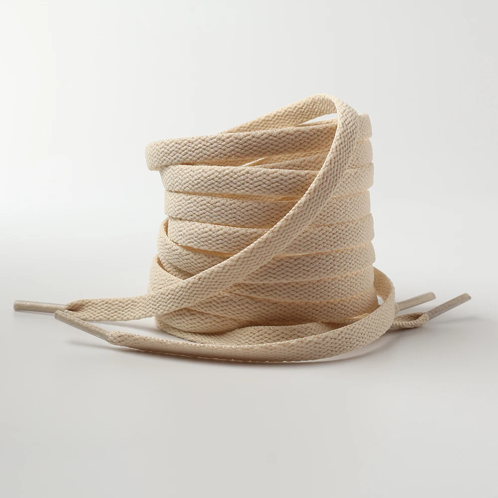HIBERNI Official-WebsiteFlat Shoelaces for Nike100/120/140/160cm Pure White/Beige Off-White Unisex Laces Canvas Sneakers Shoes thumbnail 4