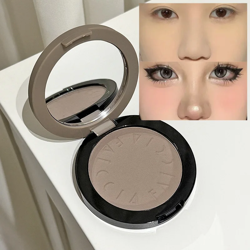 Face Brightening Contouring Makeup Palette Matte Cement Grey Brown Nose Shadow Contouring Modify Natural High Nose Bridge Makeup