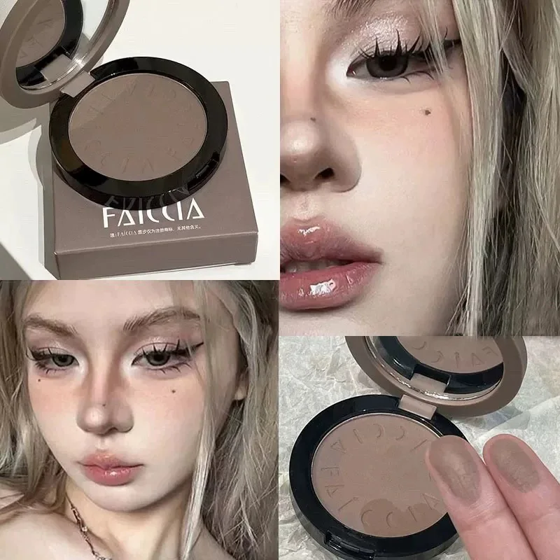 Face Brightening Contouring Makeup Palette Matte Cement Grey Brown Nose Shadow Contouring Modify Natural High Nose Bridge Makeup thumbnail 5