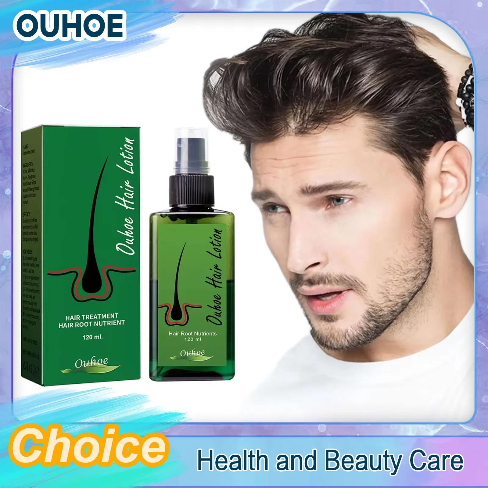Hair Growth Spray Anti Hair Loss Baldness Hair Root Repair Damaged Scalp Treatment Serum Liquid Thickening Longer Beauty Health thumbnail 5