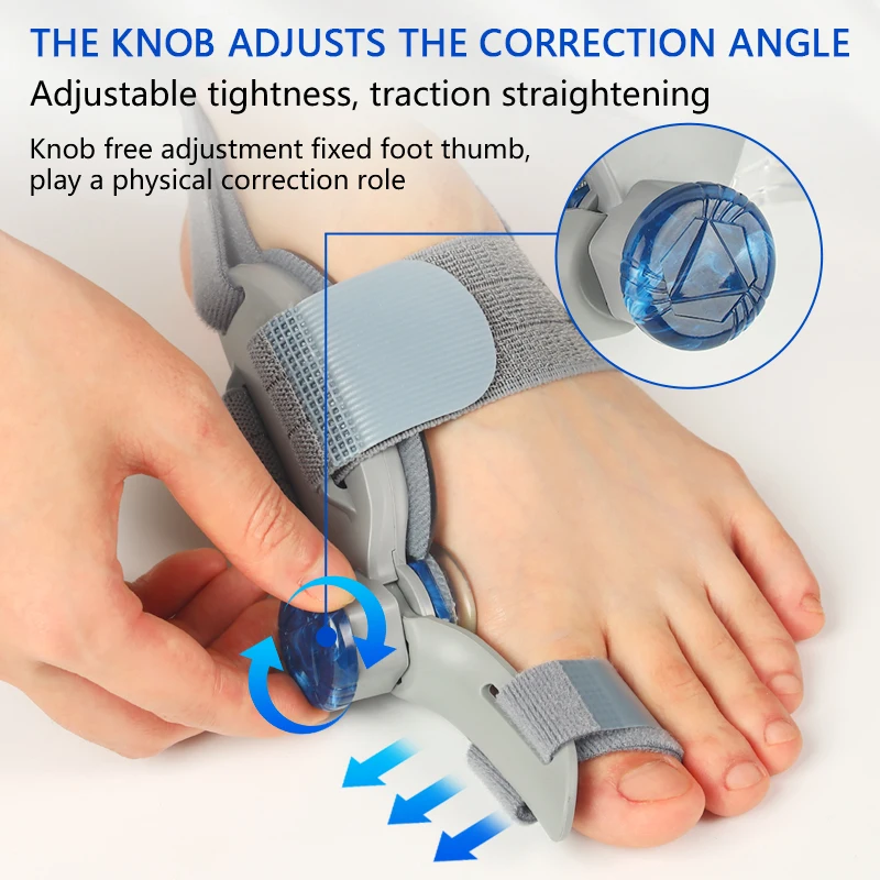 Bunion Corrector Foot Hallux Valgus Braces Rotatable Toe Separator Straightener Adjustable Pedicure Finger Toe Corrector Unisex thumbnail 4