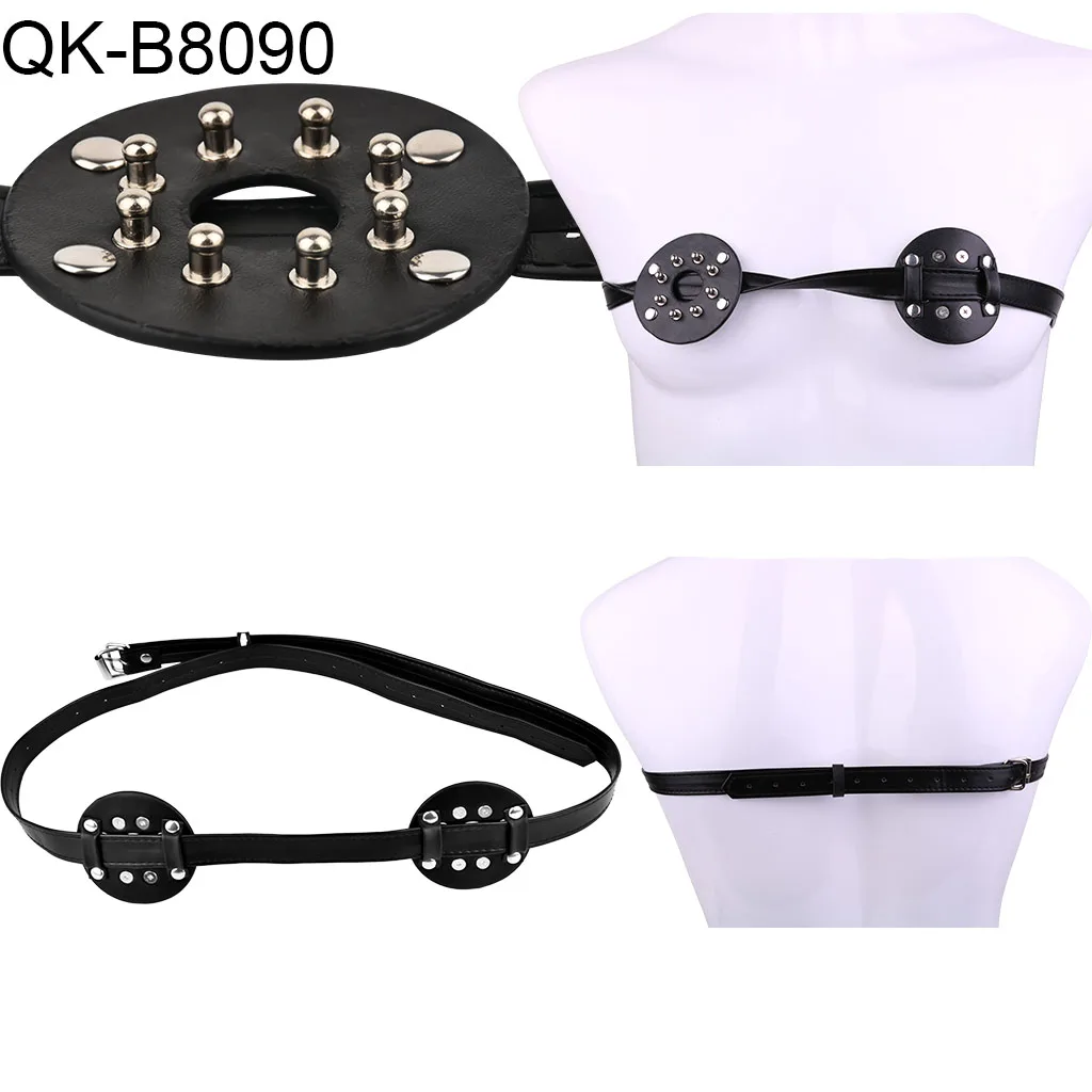 QKKQ Bra Harness Chest Bandage Straps Nipple Clamps Breast Binder Leather Belt Nipples Restraint BDSM Sex Toys For Women Men 18+ thumbnail 3