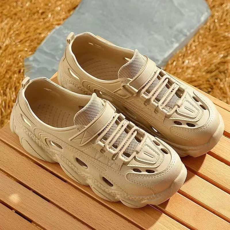 Trendy Men's Sandals Outdoor Wear Thickened Anti-slip Wear-resistant Fashion EVA Moulded Couples Clog Shoes Wholesale thumbnail 5