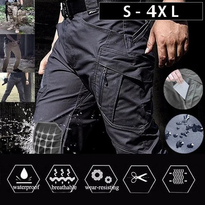 New Work Tactical Pants Men Casual Cargo Trousers Summer Multi-pocket Waterproof Pant Workwear Hiking Training Trousers Male thumbnail 3