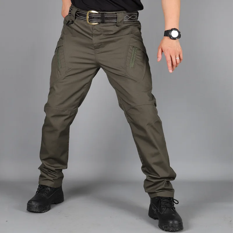 New Work Tactical Pants Men Casual Cargo Trousers Summer Multi-pocket Waterproof Pant Workwear Hiking Training Trousers Male thumbnail 5