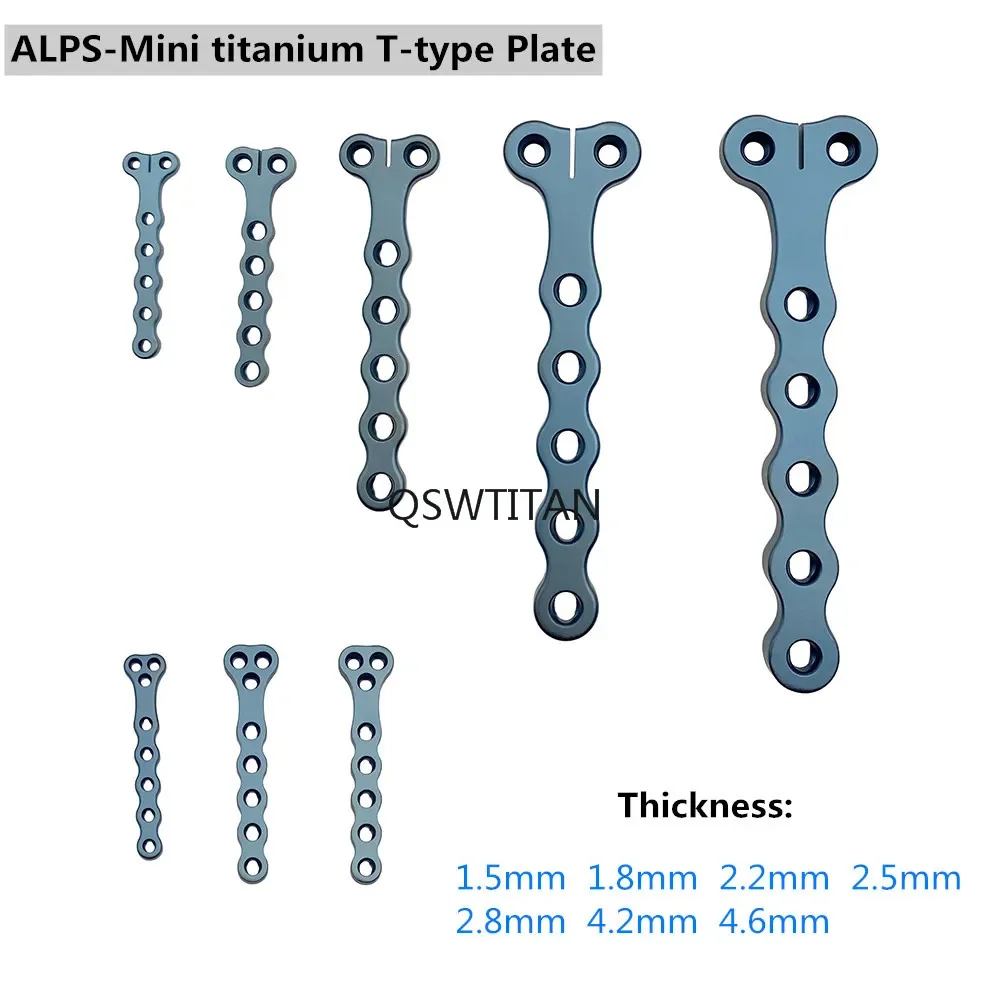 T Locking Plate Veterinaria Pets Orthopedic Surgical Instruments Medical Equipments Titanium Alloy thumbnail 2