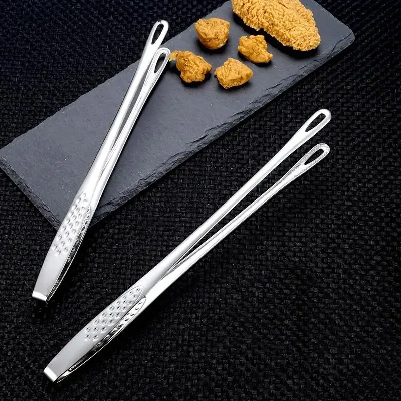 1pc 304 Stainless Steel Food Tongs Long Handle Non-Slip Barbecue Tong Steak Tongs Kitchen Cooking Tools kitchen accessories thumbnail 3