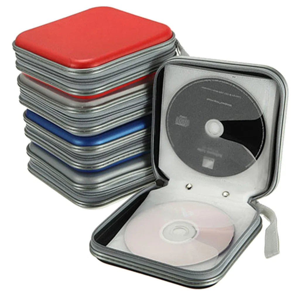40 Capacity Compression CD Package Portable CD DVD Case Storage Bag with Zipper for Home Car CD Album Box Disc Pack Organizer thumbnail 4