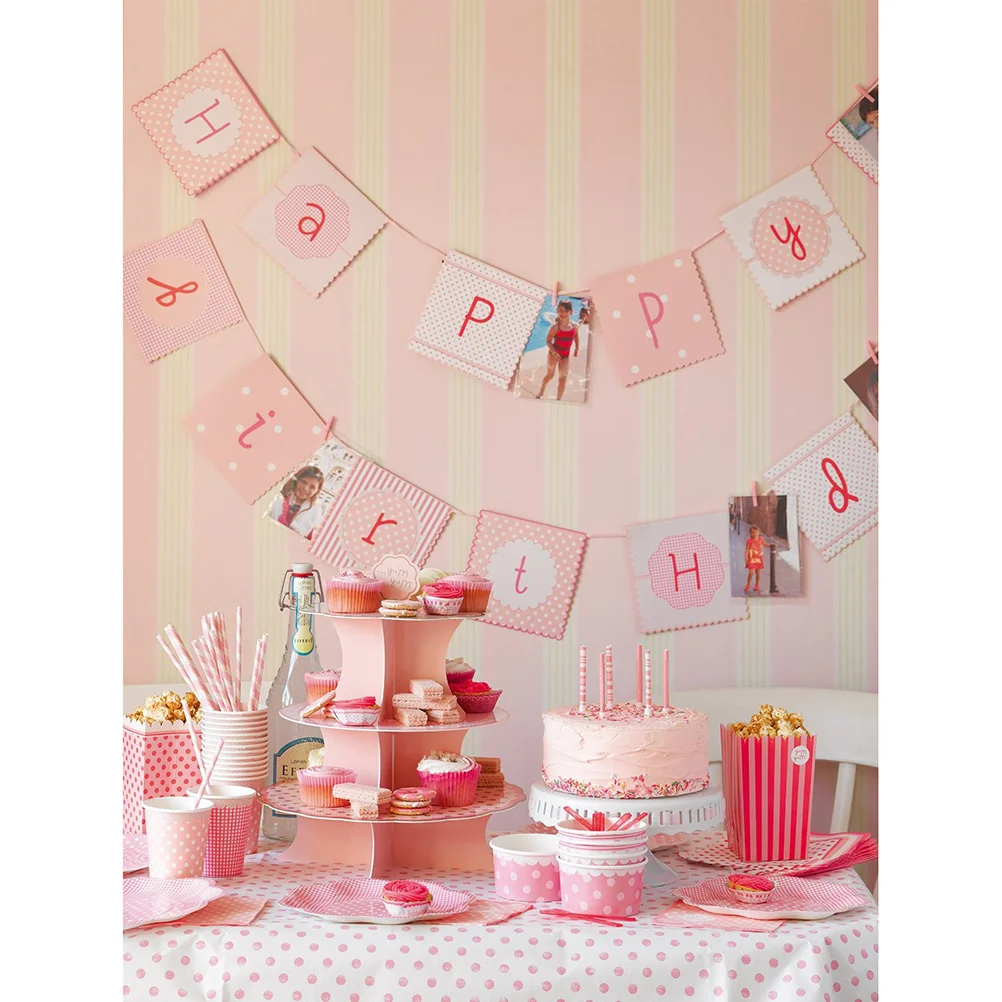 30 Pcs Pink White Striped Paper Straws Eco Friendly Disposable Drinking Straws For Party Home Bar Garden Kitchen Dining Supplies thumbnail 4