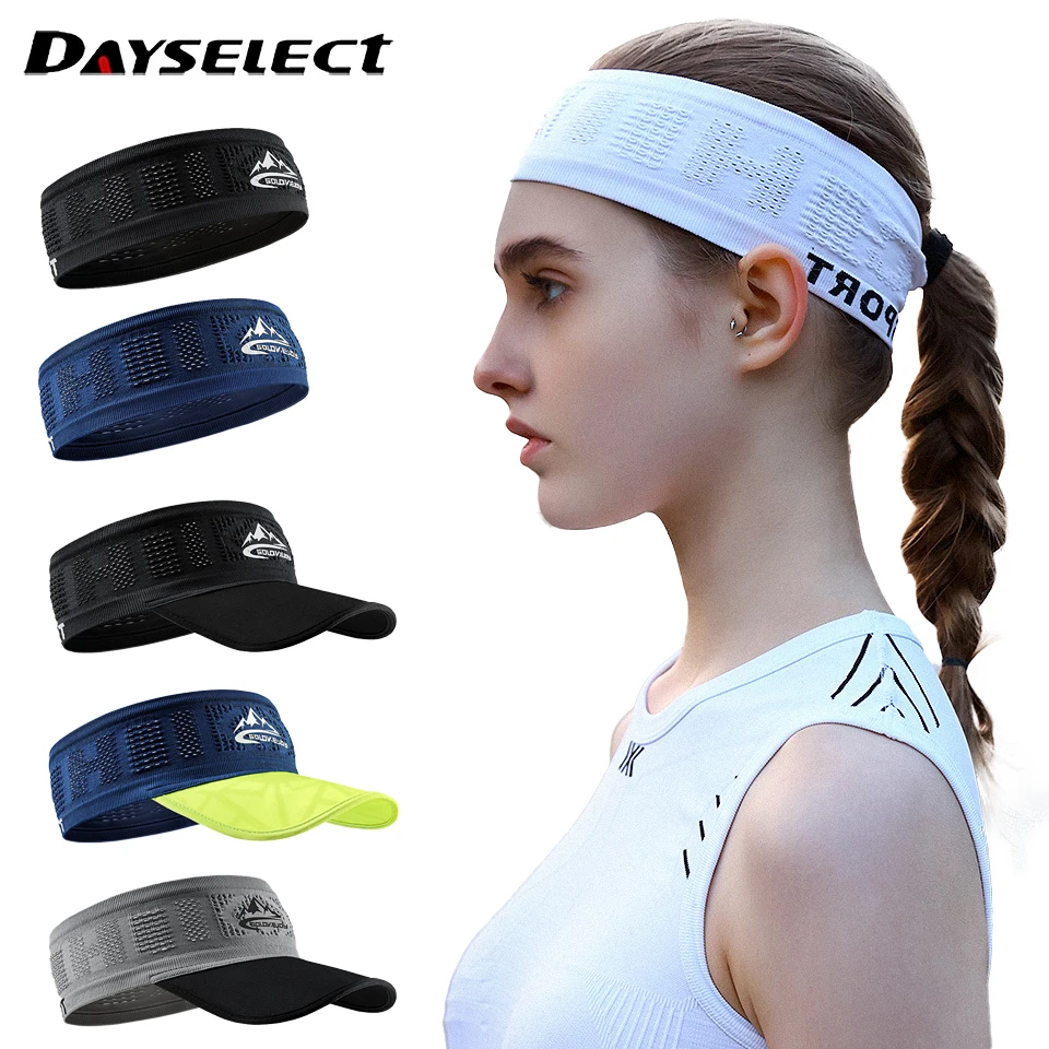 Summer Sports Hairband Sweat-absorbing Breathable Sun Visor Empty Top Sunscreen Duck Tongue Hat Outdoor Running Mountaineering
