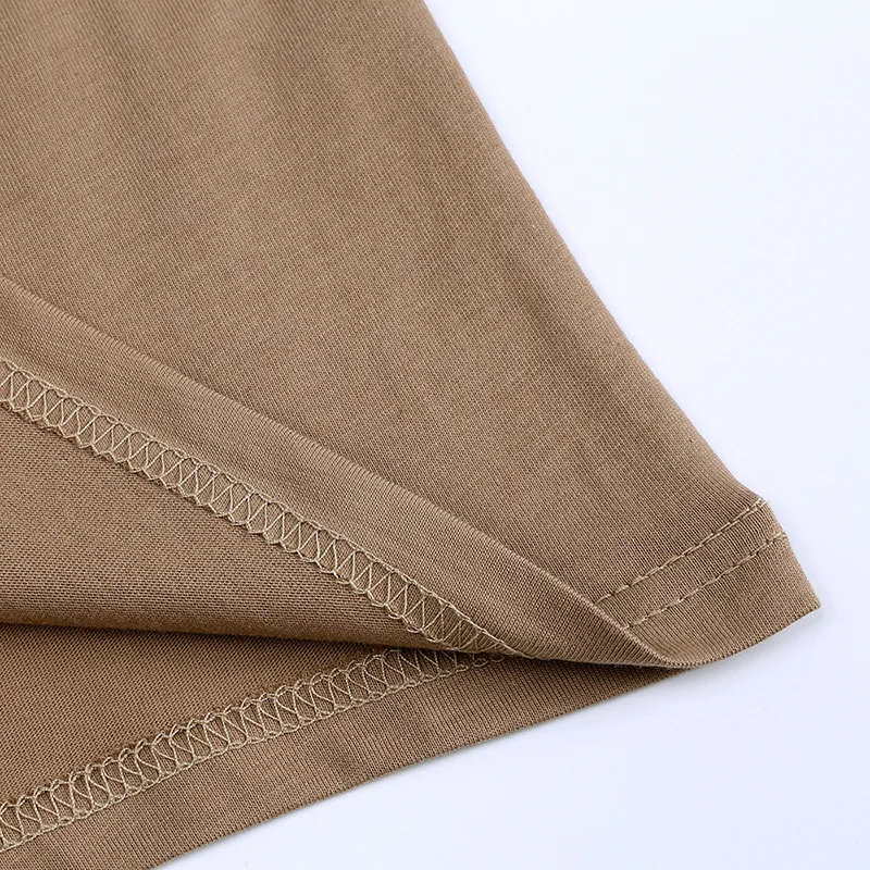 100% Cotton Wholesale Baby Tees Buy More to Discount Kids Tops Girls Boys T-shirts Hip Hop Style Short Body Korea Brown Orange thumbnail 4