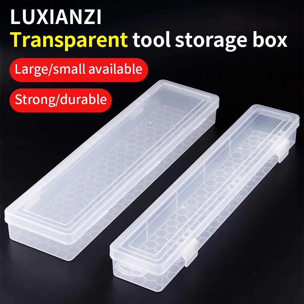 LUXIANZI Transparent Storage Box For Brushes Watercolour Pens Painting Pencils Arts Crafts Hand Tools Plastic Case Toolbox