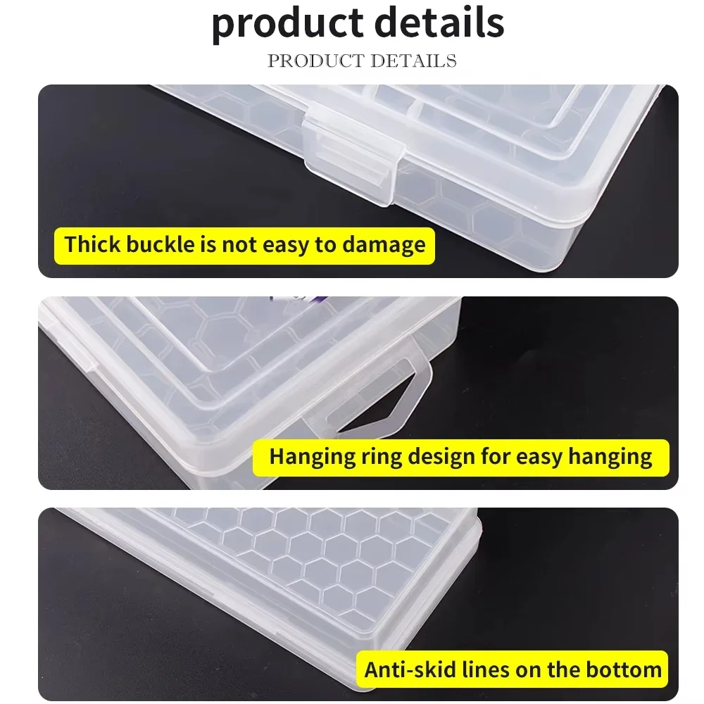 LUXIANZI Transparent Storage Box For Brushes Watercolour Pens Painting Pencils Arts Crafts Hand Tools Plastic Case Toolbox thumbnail 4
