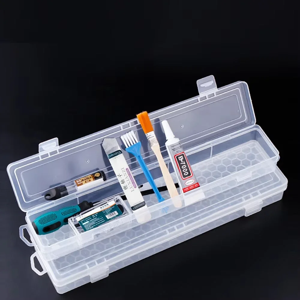 LUXIANZI Transparent Storage Box For Brushes Watercolour Pens Painting Pencils Arts Crafts Hand Tools Plastic Case Toolbox thumbnail 5
