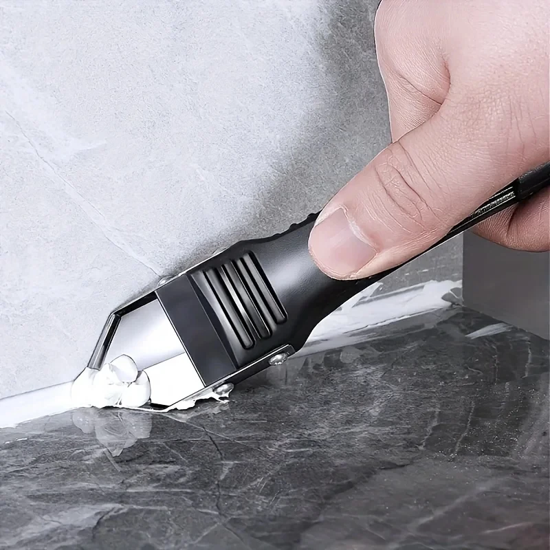 Silicone Scraper Squeegee Glue Remover Knife Caulking Angle Beauty Crack Trowel Tool Grout Scraper Kit 5in1 Multifunctional Home thumbnail 2