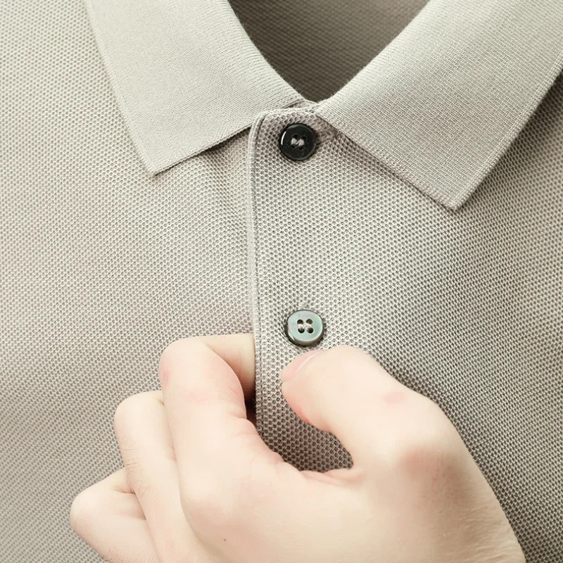 Men's 100% Cotton Polo Shirt - Summer Casual Breathable Tee,19 Colors,Ideal for Golf and Sports,Business Casual,Silk-Like Finish thumbnail 3