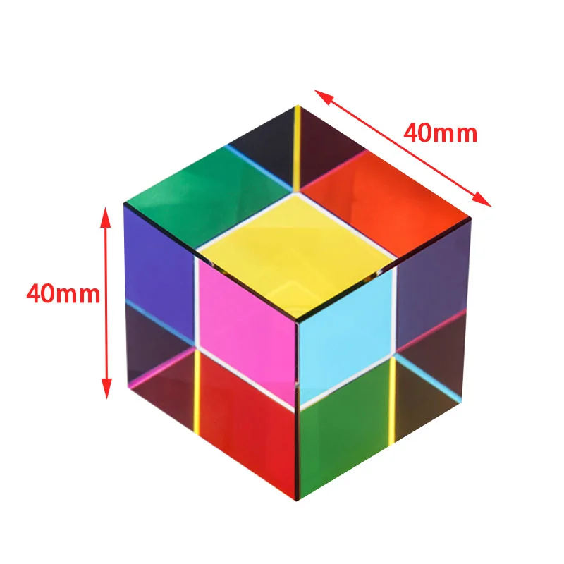 Color Cube Prism Three Primary Colors Popular Science Optical Color Experiment Toys Home Decoration Desktop Ornaments Gifts thumbnail 6