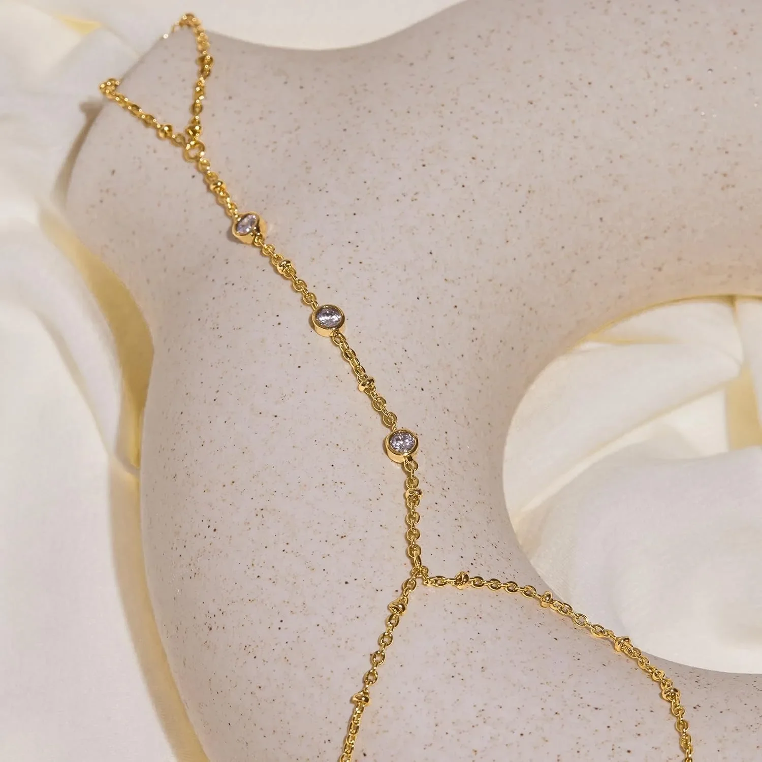 Gold Hand Chain for Women Gold Plated Bracelets for Women Silver Bracelets Hand Chain, Silver Jewelry Gifts for Women Christmas thumbnail 5