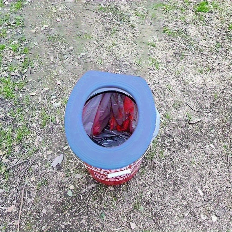 Portable Camping Toilet Lid, Silicone, Fits Standard Toothbrush Buckets, Durable PP Polypropylene, Ideal for Hiking, Emergencies thumbnail 5