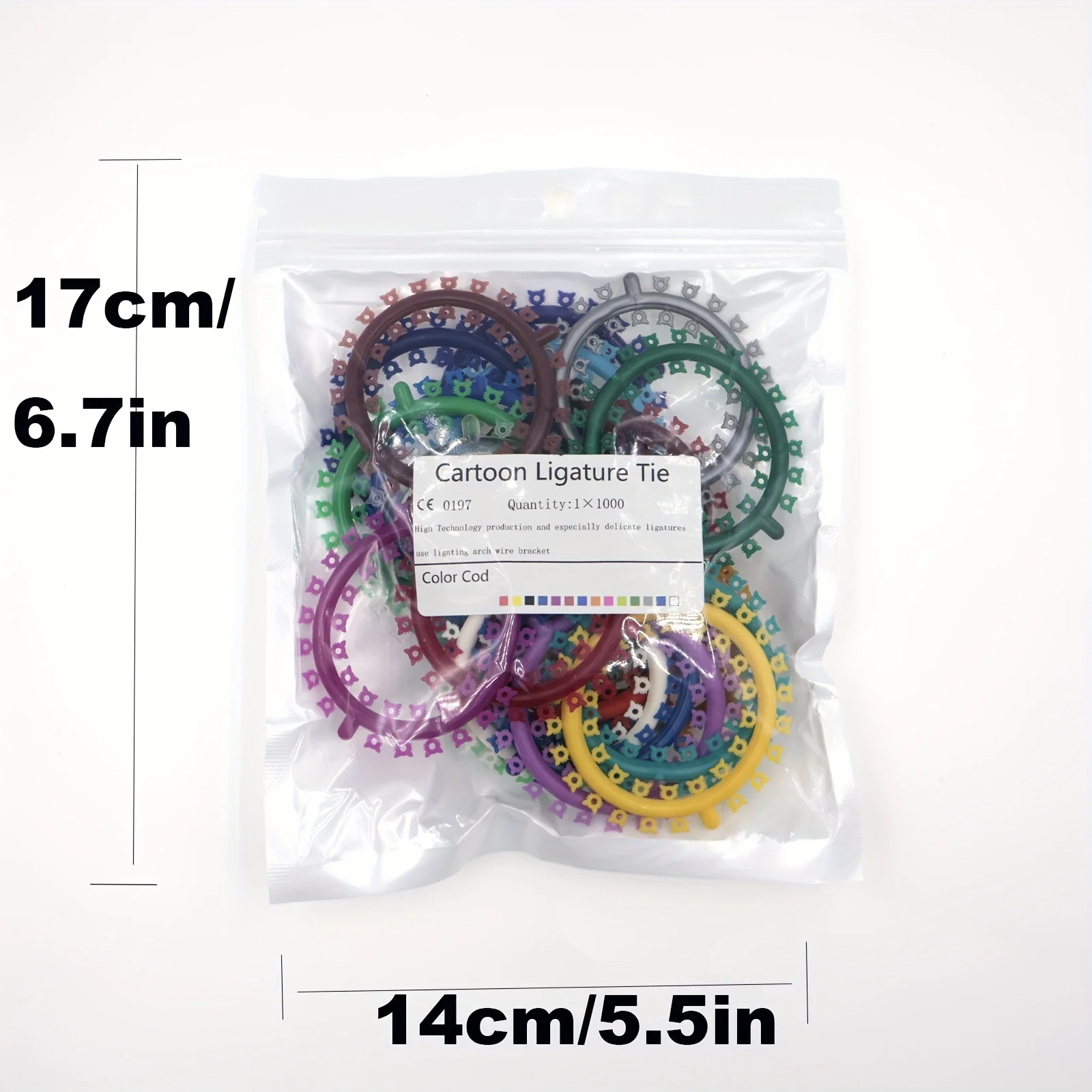 1000Pcs Dental Orthodontic Ligature Ties Cartoon O-Ring Elastic Bands Flower Kitty Cat Mickey for Ortho Archwire Braces thumbnail 6
