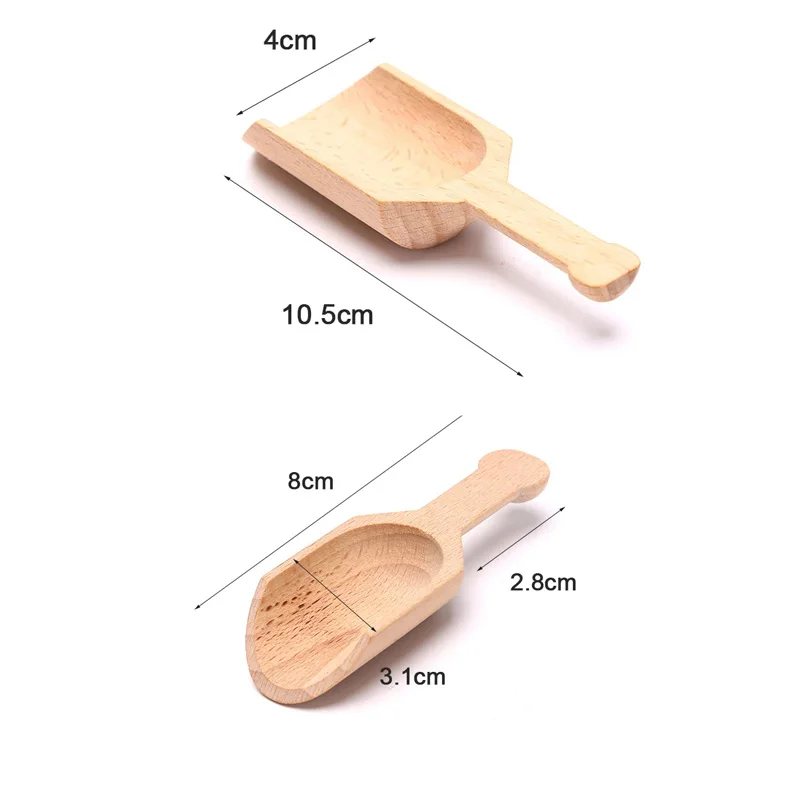 Wooden Mini Tea Coffee Scoops Seasoning Candy Spices Bath Salt Spoons Milk Powder Scoops Household Spoons Wooden Teaspoon thumbnail 6