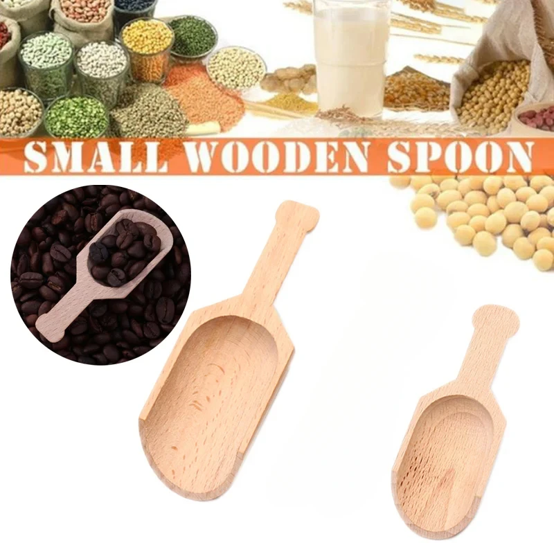 Wooden Mini Tea Coffee Scoops Seasoning Candy Spices Bath Salt Spoons Milk Powder Scoops Household Spoons Wooden Teaspoon thumbnail 4