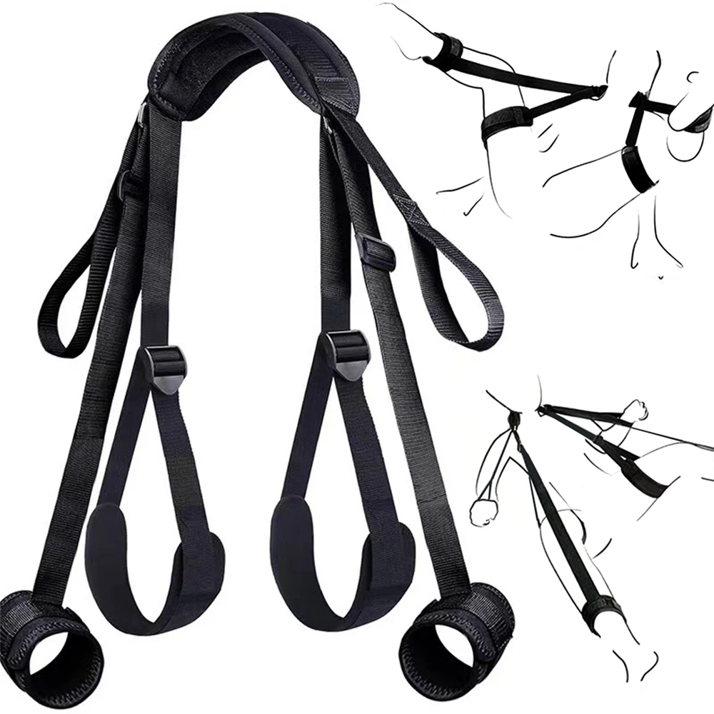 Bdsm Bondage Set Restraint Erotica Binding Sex Forced Split Leg Straps Neck Wrist SM Sex Toys for Woman Couples Product thumbnail 3