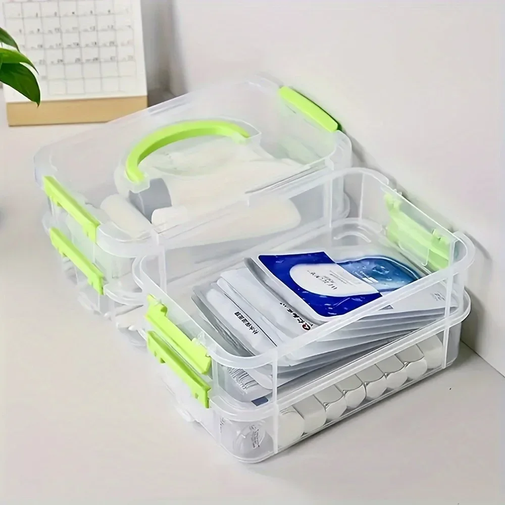 Building Blocks Storage Box Transparent Visibility Tool Classification Boxes Moisture-Proof Grid Drawer Stackable Storage Casket thumbnail 2