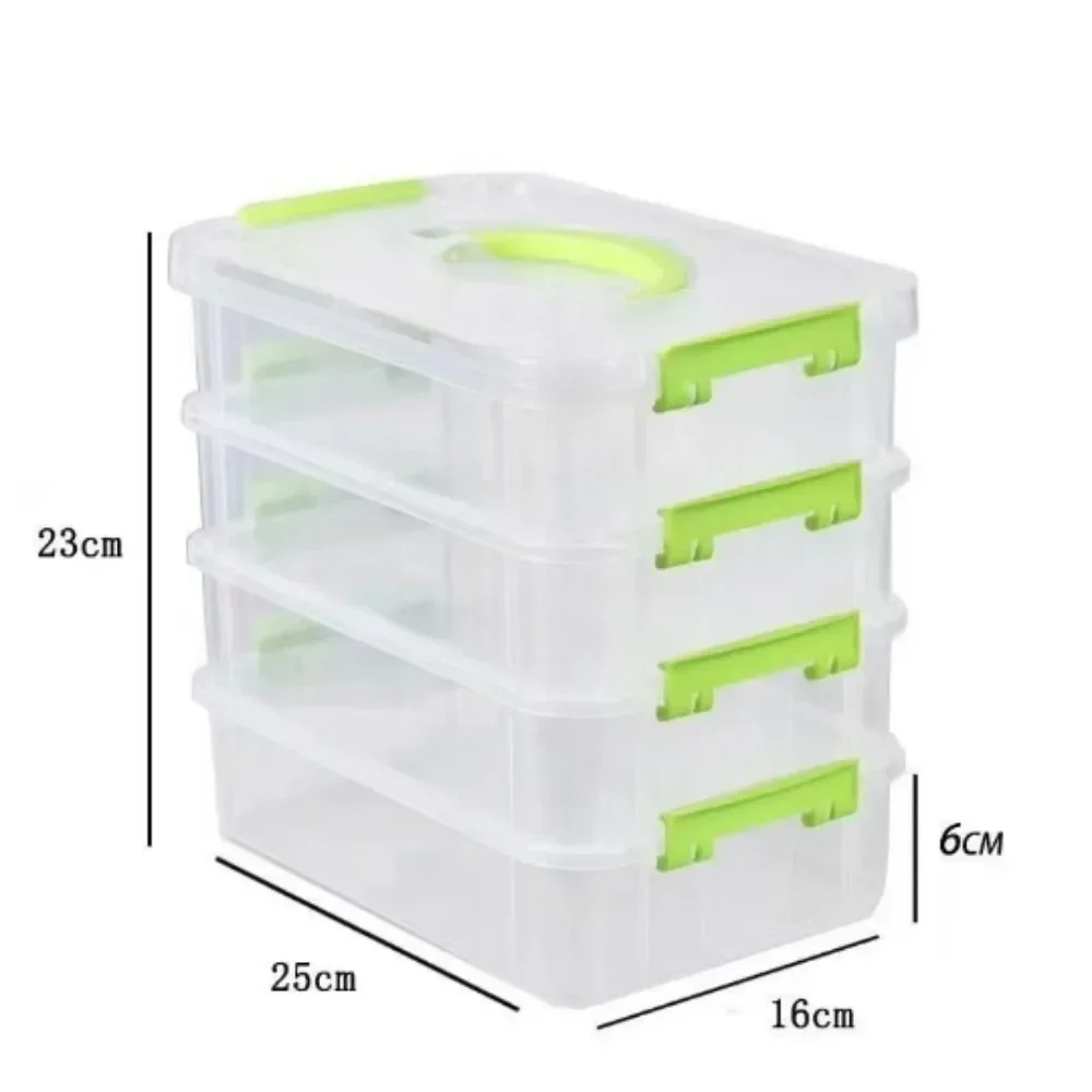 Building Blocks Storage Box Transparent Visibility Tool Classification Boxes Moisture-Proof Grid Drawer Stackable Storage Casket thumbnail 6