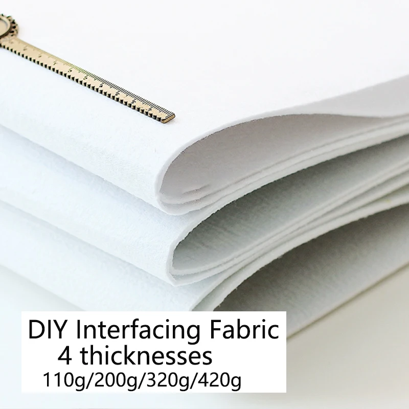 Non-woven Thermo-adhesive Fabric Fusible Interfacing Fabric For Sewing Accessories DIY Cloth Bag Craft Lining110g/200g/320g/420g