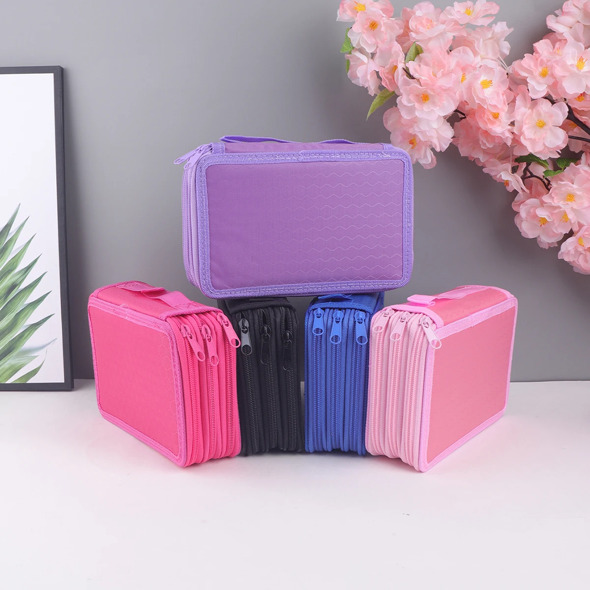 1 piece 3-layer handy pencil case, stylish large-capacity student pencil case and office storage bag, a gift for a friend