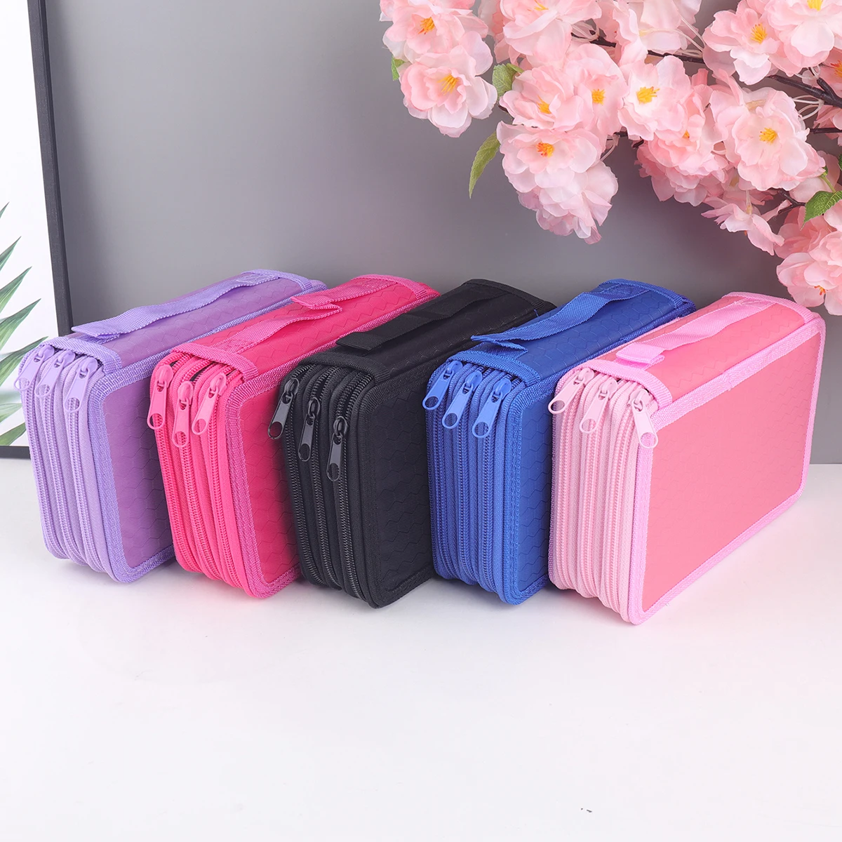 1 piece 3-layer handy pencil case, stylish large-capacity student pencil case and office storage bag, a gift for a friend thumbnail 3