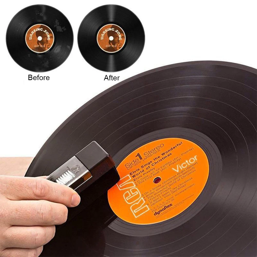 1 Set Anti Static Vinyl Record Cleaner Dust Remover Brush for Phonograph Turntable LP Vinyl Records Cleaning Accessories thumbnail 2