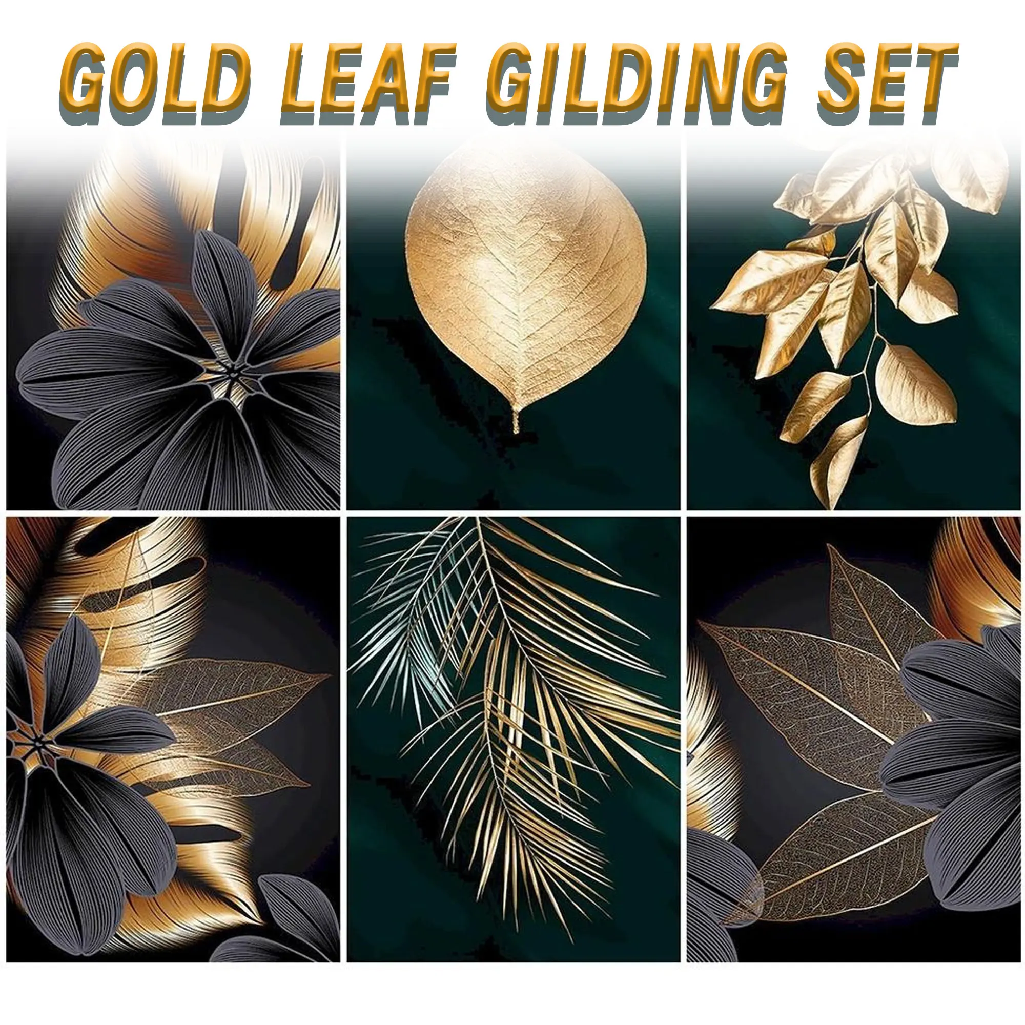 100ml/200ml Golden Leaf Gilding Adhesive Kit - Water-Based Epoxy Resin Glue for Metal Foil, Crafts & Jewelry Making on Wood, Gla thumbnail 6