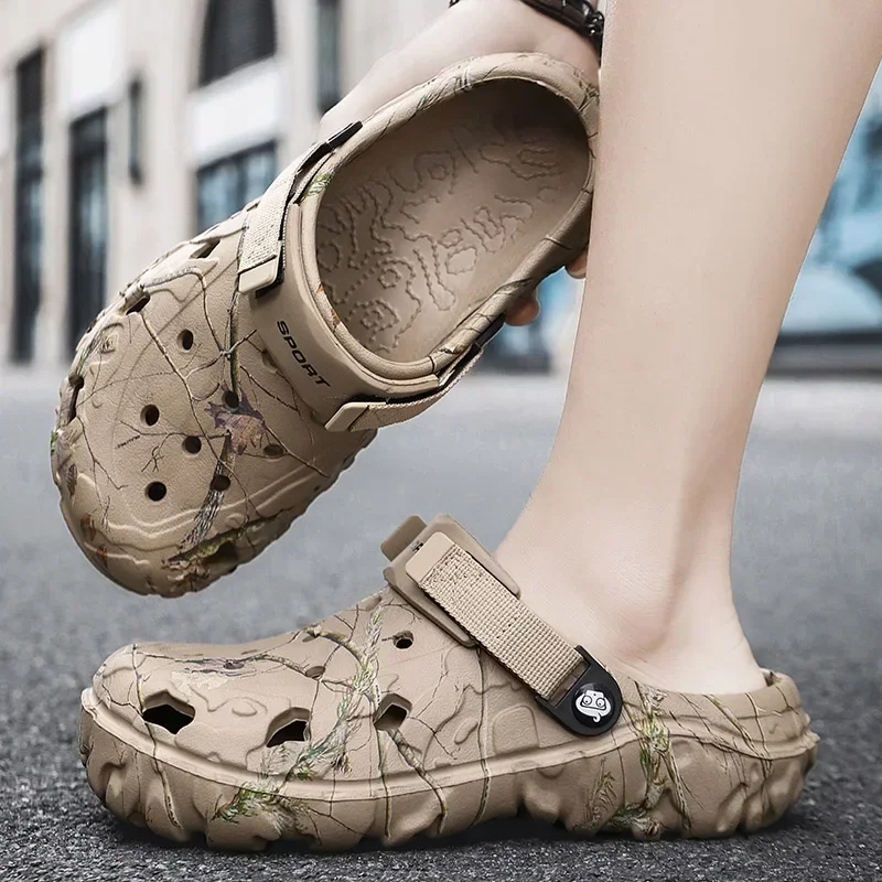 Camouflage Beach Outdoor Sandals Platform Men Slippers Summer Water Shoes Men Clogs Slides Men's Soft EVA Indoor Home Flip Flops thumbnail 6