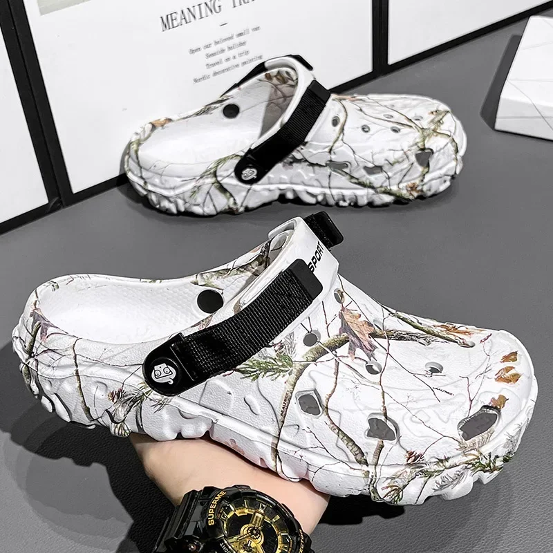 Camouflage Beach Outdoor Sandals Platform Men Slippers Summer Water Shoes Men Clogs Slides Men's Soft EVA Indoor Home Flip Flops thumbnail 4